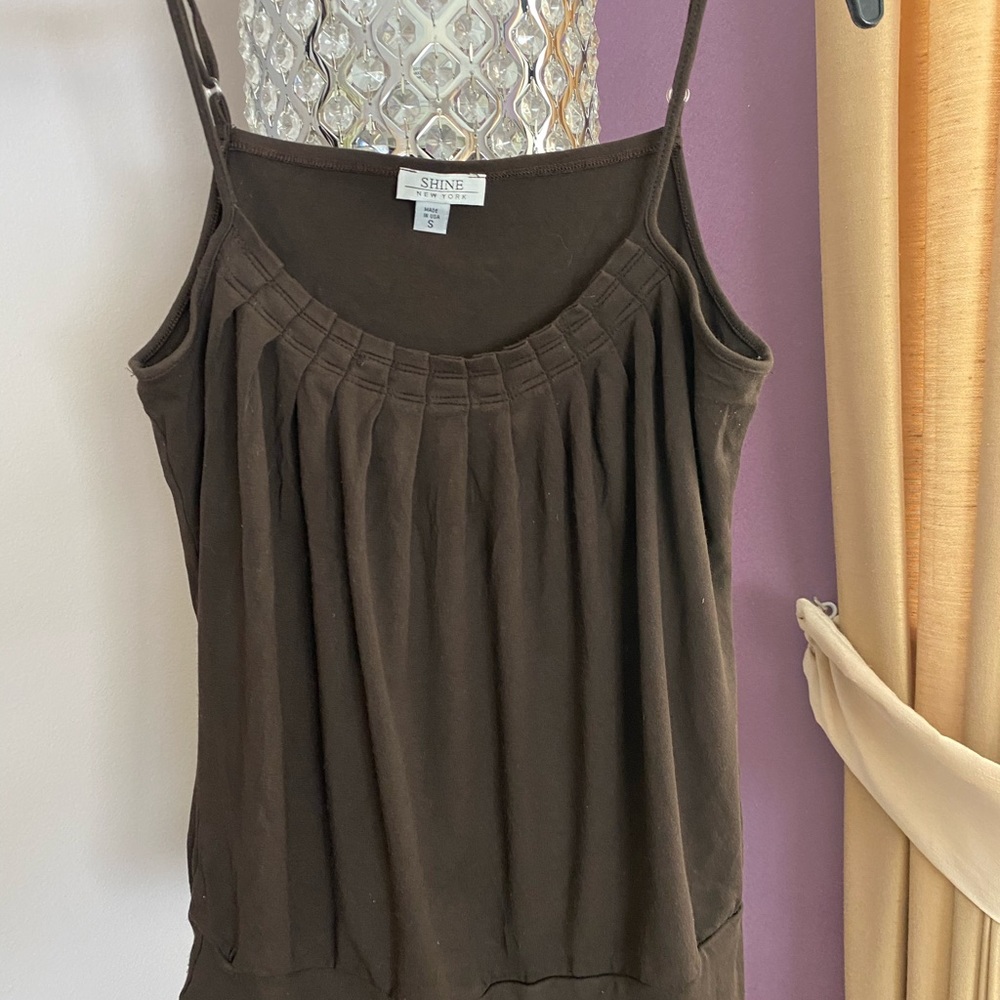 Cute brown summer top, Small~Shine, New York